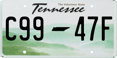 TN license plate C9947F