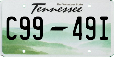 TN license plate C9949I