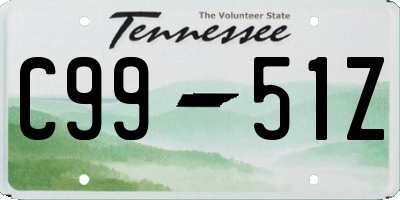 TN license plate C9951Z
