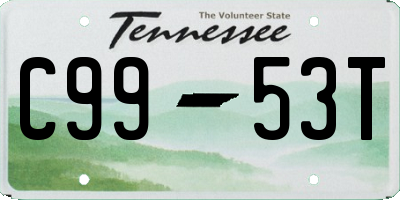 TN license plate C9953T