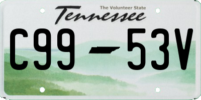 TN license plate C9953V