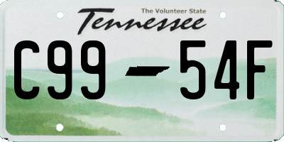 TN license plate C9954F
