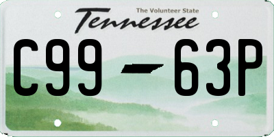 TN license plate C9963P