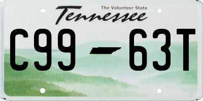 TN license plate C9963T