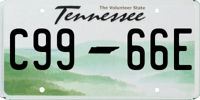 TN license plate C9966E