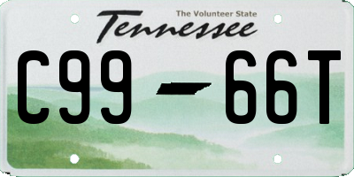 TN license plate C9966T