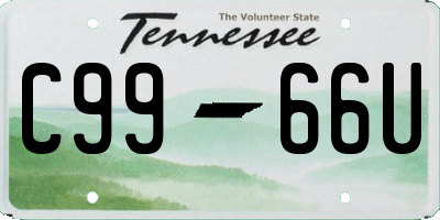 TN license plate C9966U