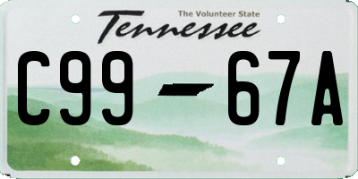 TN license plate C9967A