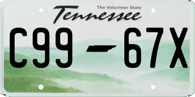 TN license plate C9967X
