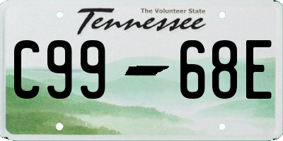 TN license plate C9968E