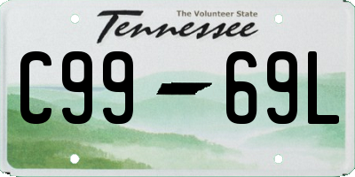 TN license plate C9969L