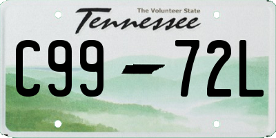 TN license plate C9972L