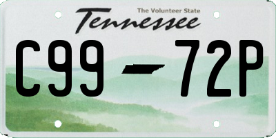 TN license plate C9972P