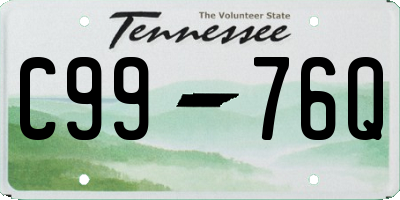 TN license plate C9976Q