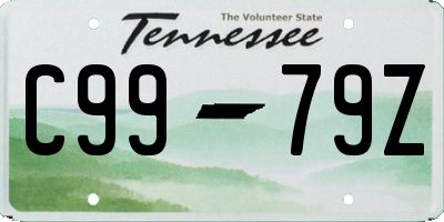 TN license plate C9979Z