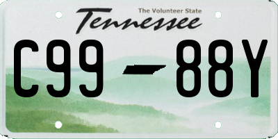 TN license plate C9988Y