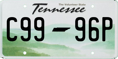TN license plate C9996P