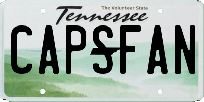 TN license plate CAPSFAN
