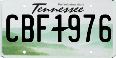 TN license plate CBF1976