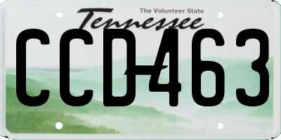 TN license plate CCD463