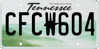 TN license plate CFCW604