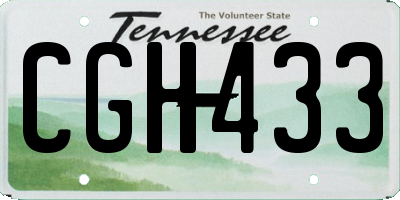 TN license plate CGH433