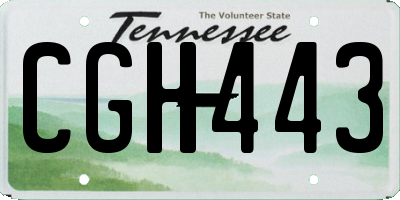 TN license plate CGH443