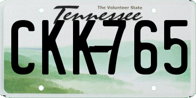 TN license plate CKK765