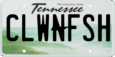 TN license plate CLWNFSH