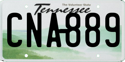 TN license plate CNA889