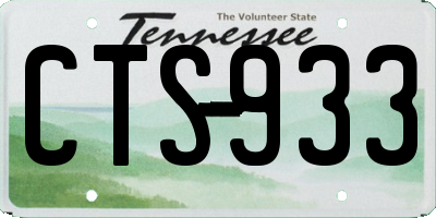 TN license plate CTS933