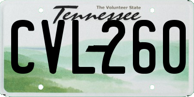 TN license plate CVL260