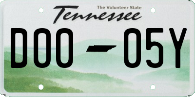TN license plate D0005Y