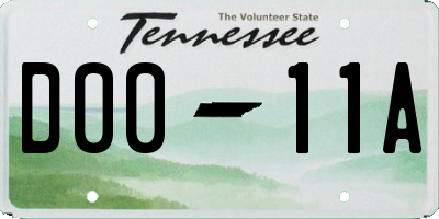 TN license plate D0011A