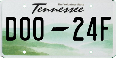 TN license plate D0024F