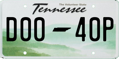 TN license plate D0040P