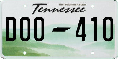 TN license plate D0041O