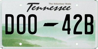TN license plate D0042B