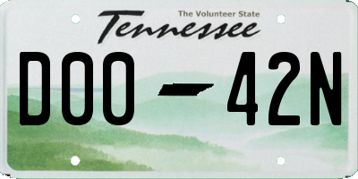 TN license plate D0042N