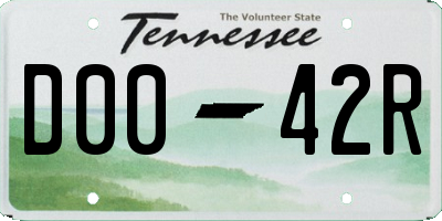 TN license plate D0042R