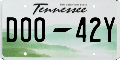 TN license plate D0042Y