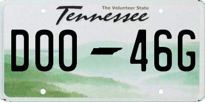 TN license plate D0046G