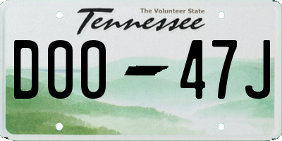 TN license plate D0047J