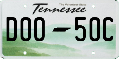 TN license plate D0050C