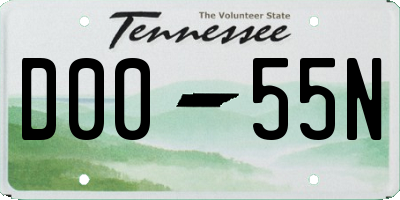 TN license plate D0055N
