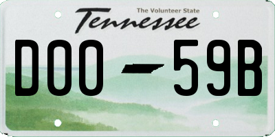 TN license plate D0059B