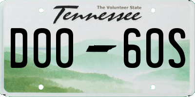 TN license plate D0060S
