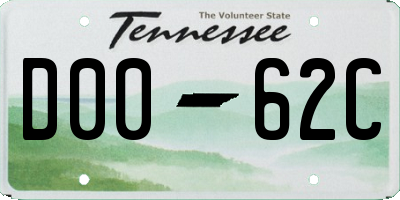 TN license plate D0062C