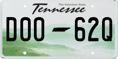 TN license plate D0062Q