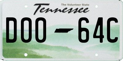 TN license plate D0064C